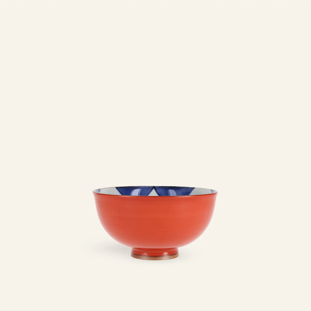 Bol à riz rouge en porcelaine Hasamiyaki "Okame"