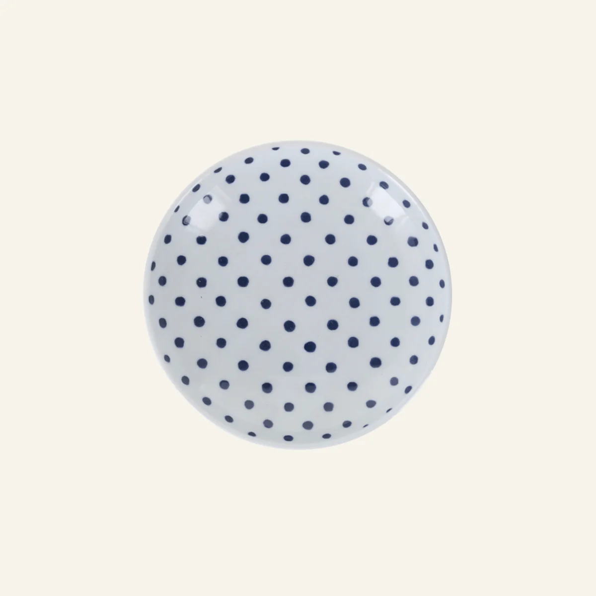Petite assiette en porcelaine Hasamiyaki "mame shibori"