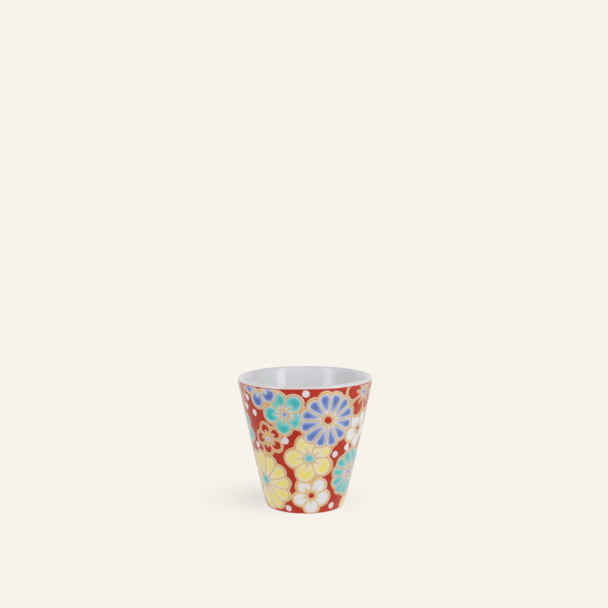 Verre à saké en porcelaine Kutaniyaki "Umekikumoyou"
