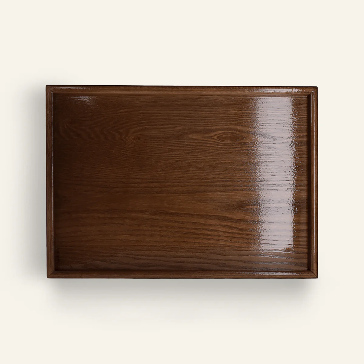 Grand plateau en Paulownia rectangulaire laqué antidérapant