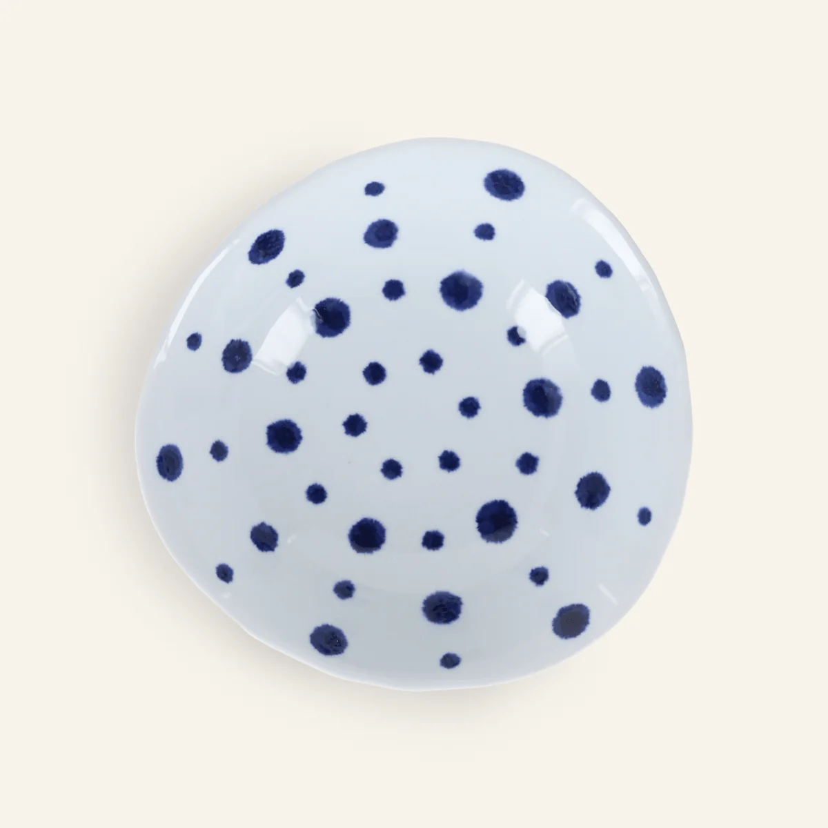 Bol Ă nouilles en porcelaine Hasamiyaki "Indigo Mizutama" - Image 2