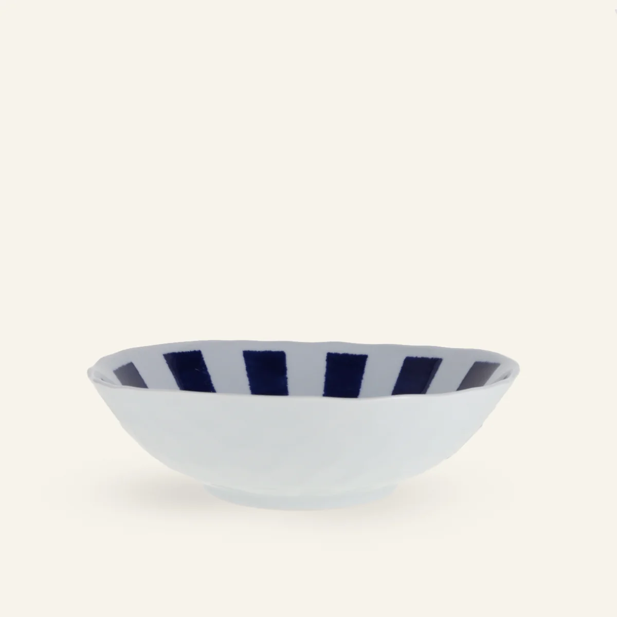 Bol Ă nouilles en porcelaine Hasamiyaki "Indigo Tokusa"