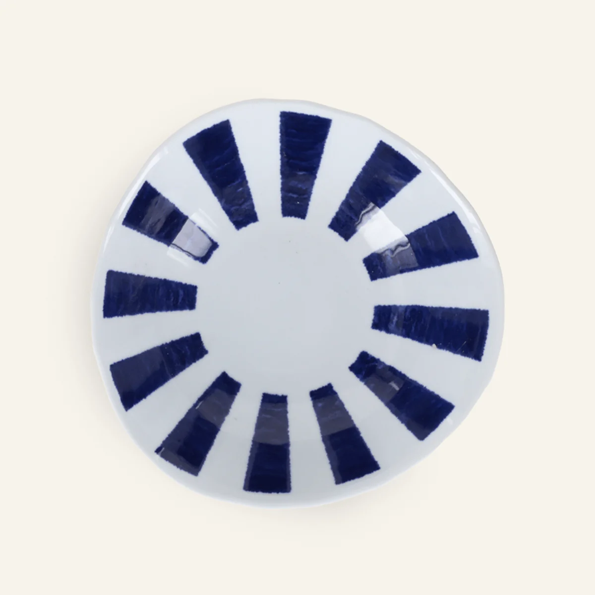 Bol Ă nouilles en porcelaine Hasamiyaki "Indigo Tokusa" - Image 2