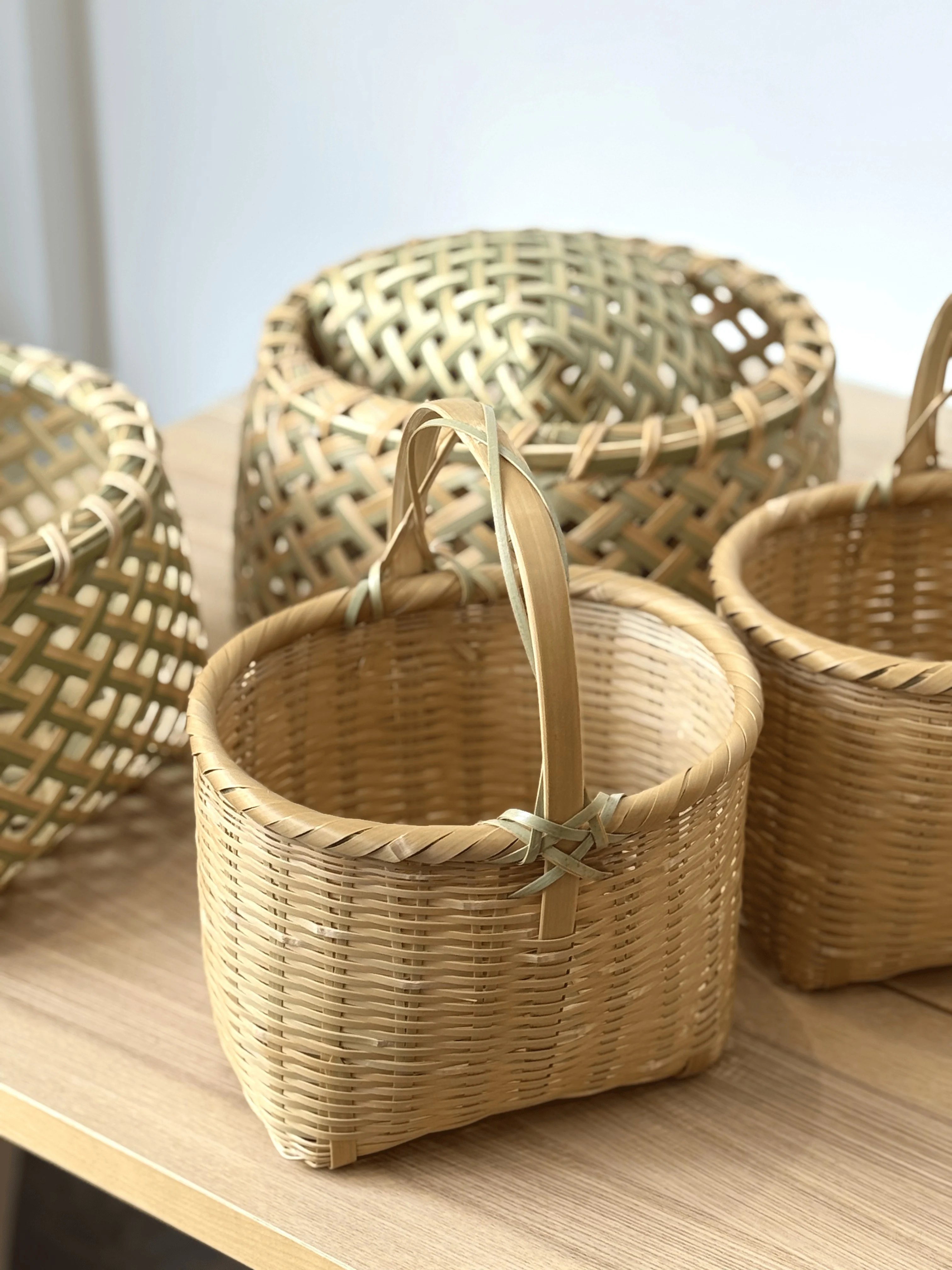 Panier à courses en bambou Kaimono Kago - Grand (Ø30cm) - Image 4