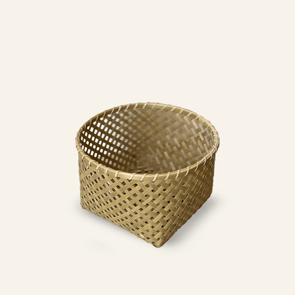 Corbeille ronde en bambou Yotsume - Petit (Ă19cm)