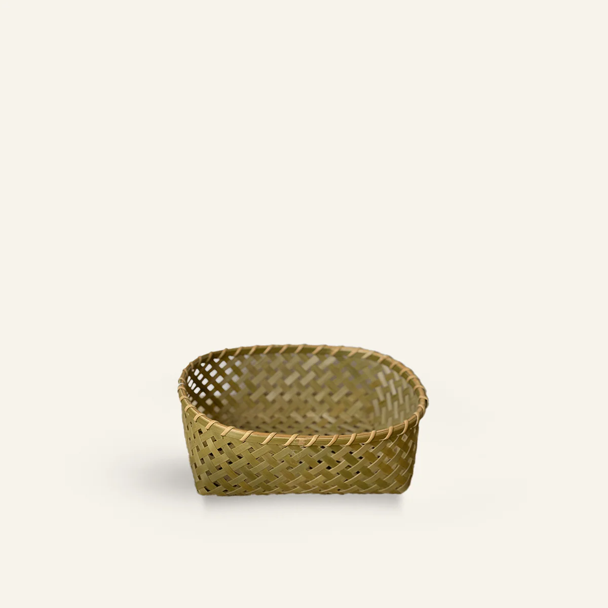 Corbeille ovale basse en bambou Yotsume - Petit (Ă22,5cm)