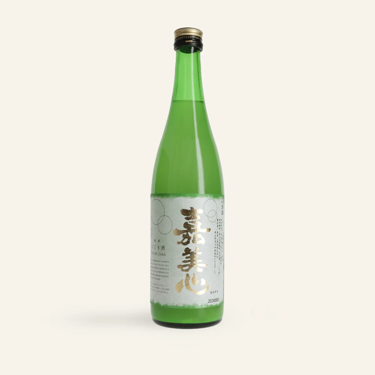 Saké non filtré junmai nigori 720ml (14% vol.)