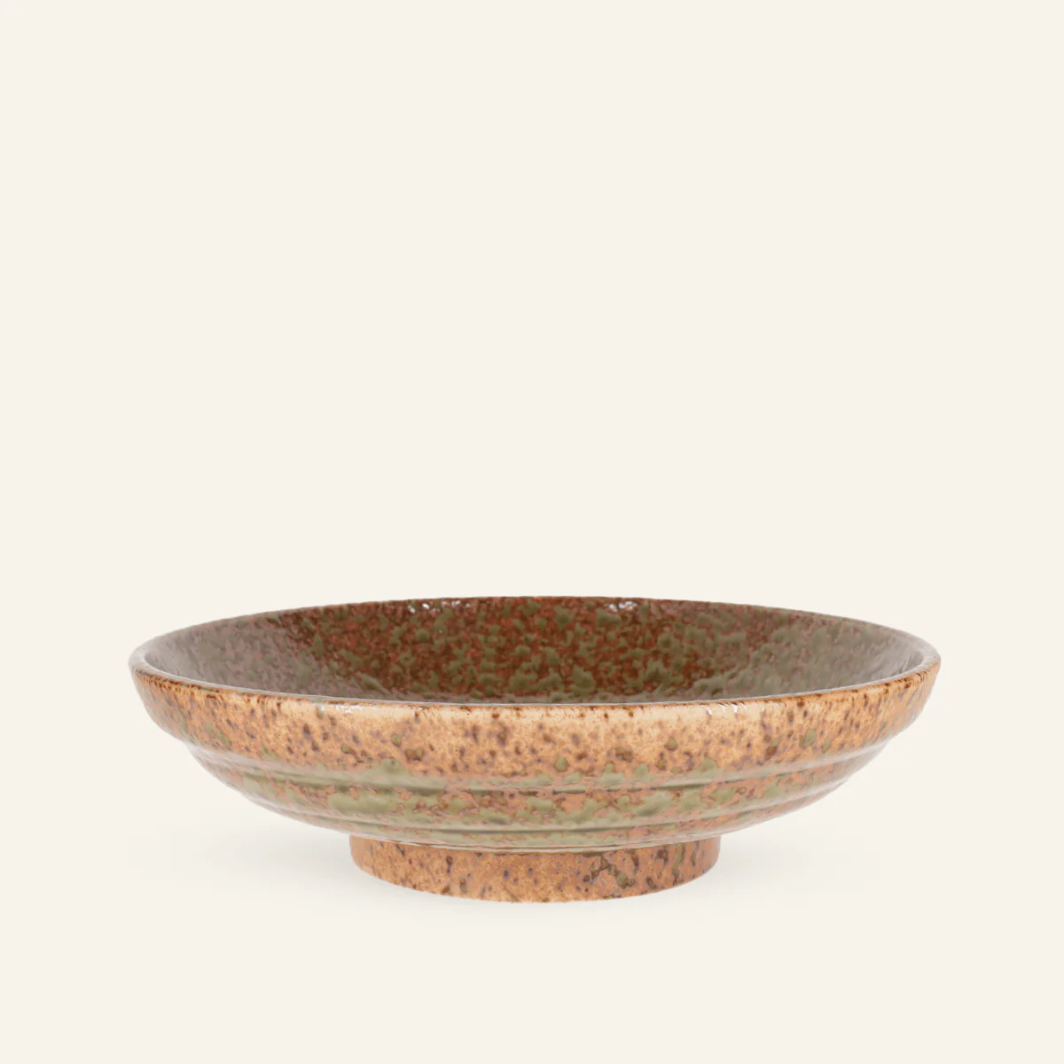 Assiette à nouilles faïence fine Minoyaki "mikan"