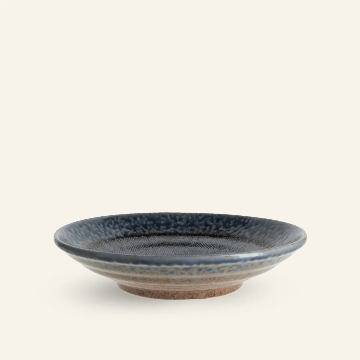 Assiette à nouilles faïence fine Minoyaki "mingei"
