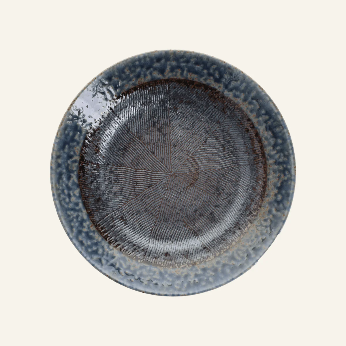 Assiette à nouilles faïence fine Minoyaki "mingei" - Image 2