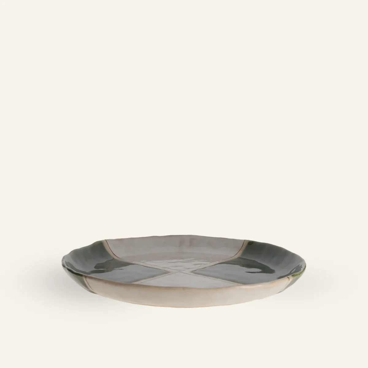 Assiette faïence fine Setoyaki "oribe" - Image 2