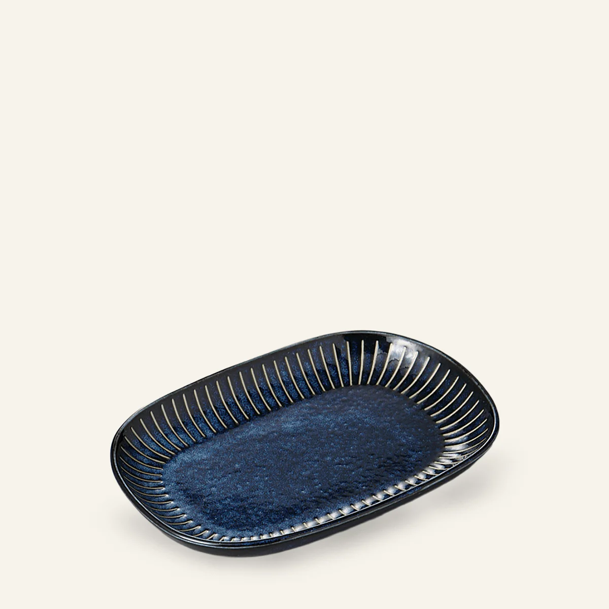 Petite assiette rectangulaire faïence fine Minoyaki "Hasui"