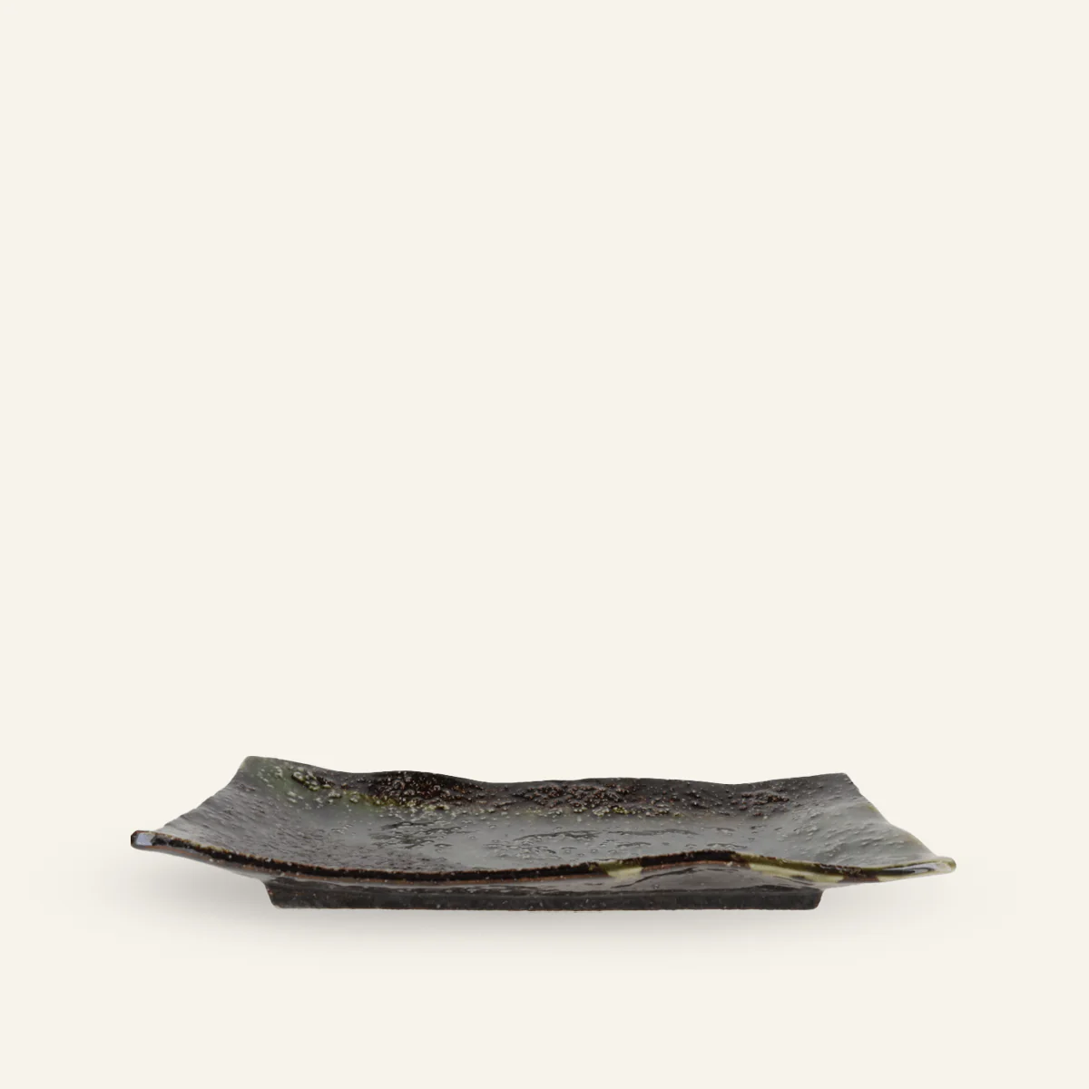 Assiette verte faïence fine Minoyaki "namibuchi" - Image 2