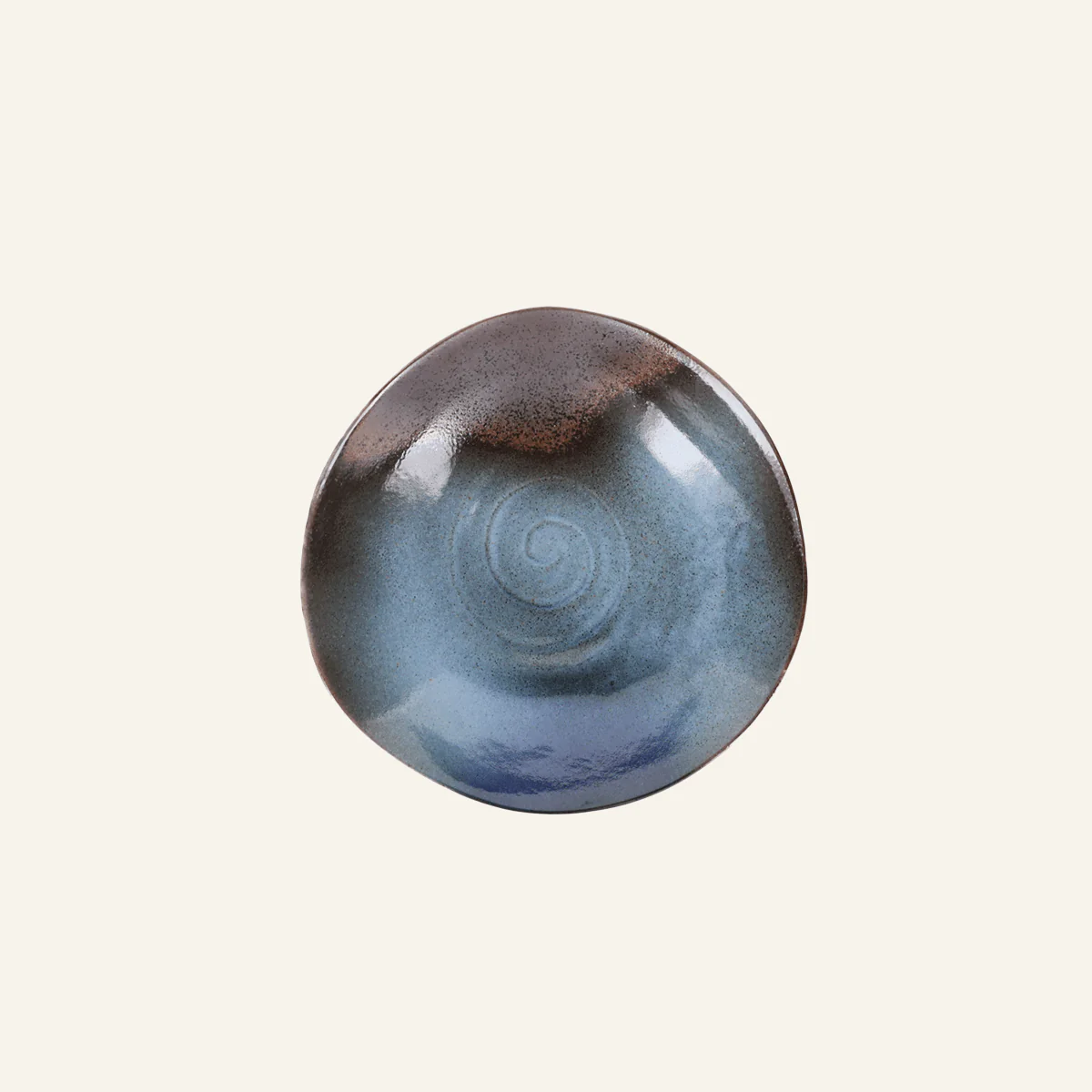 Bol bleu faĂŻence fine Minoyaki "mori no mizuumi" - Image 2