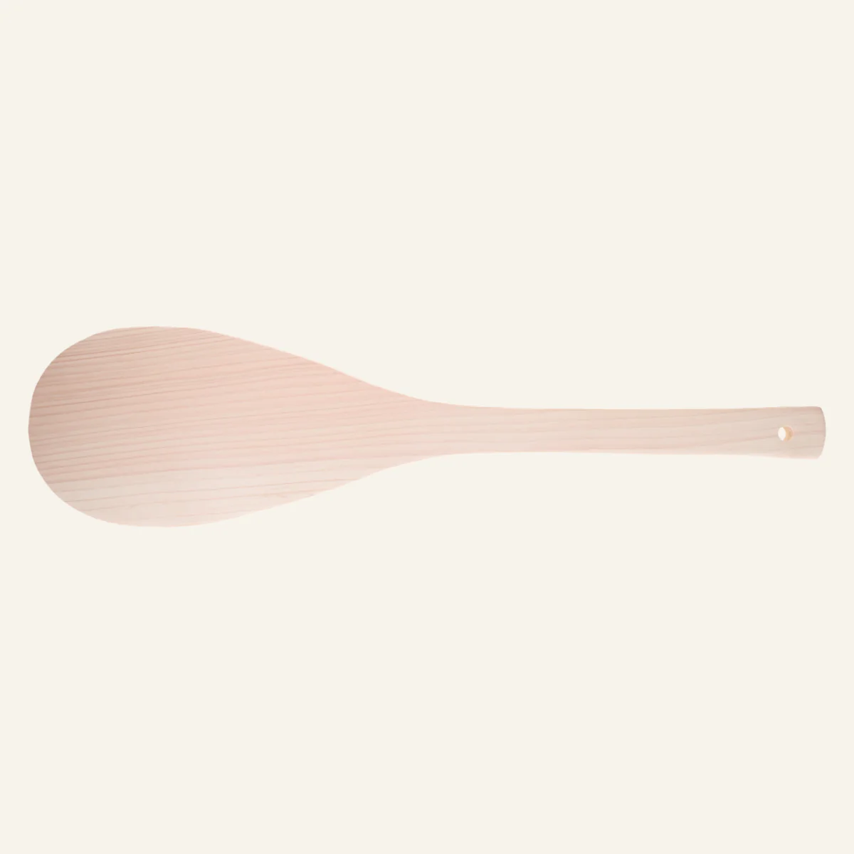 TrĂšs grande spatule Ă riz en cyprĂšs Hinoki Shakushi