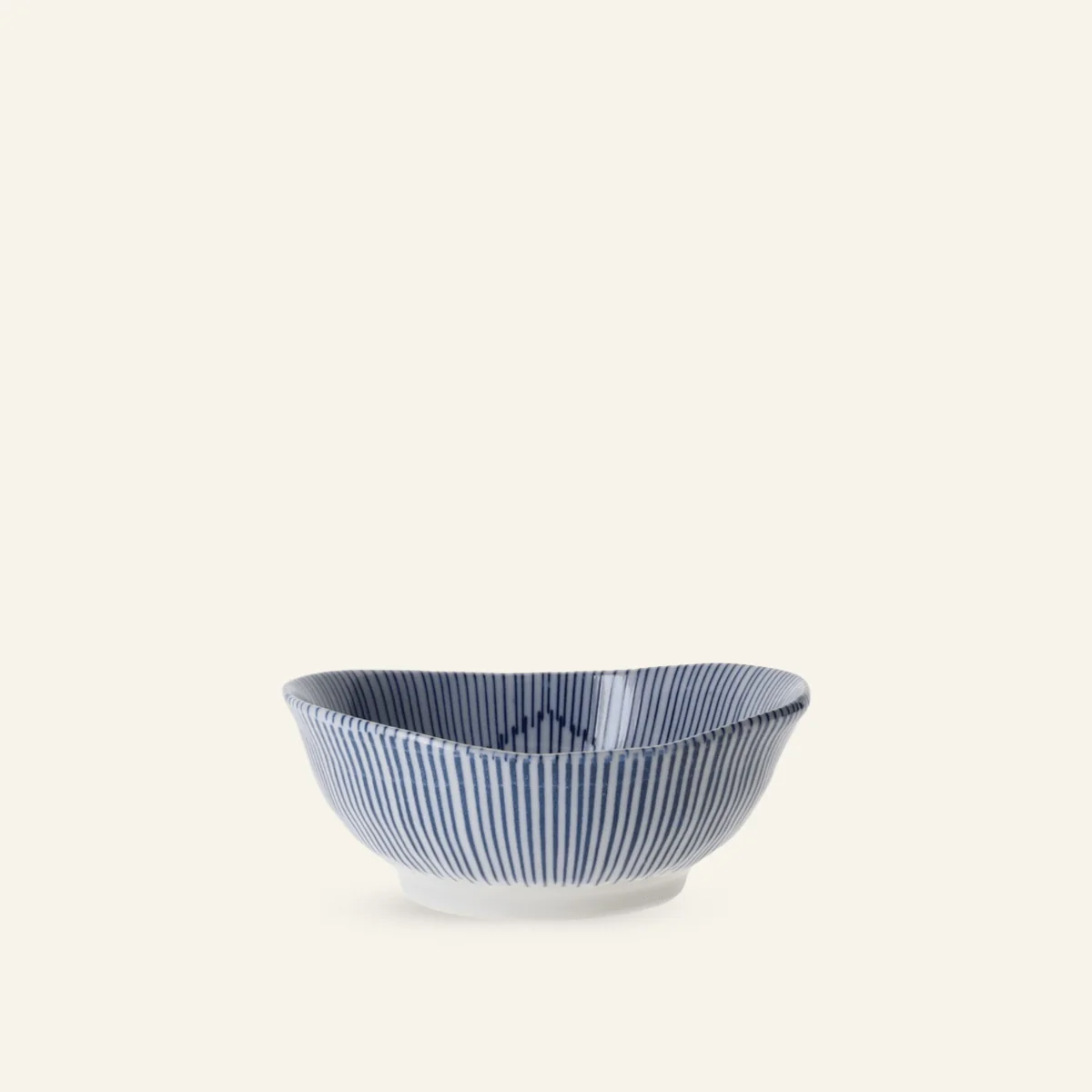 Petit bol rayé en porcelaine Minoyaki "ajisai"