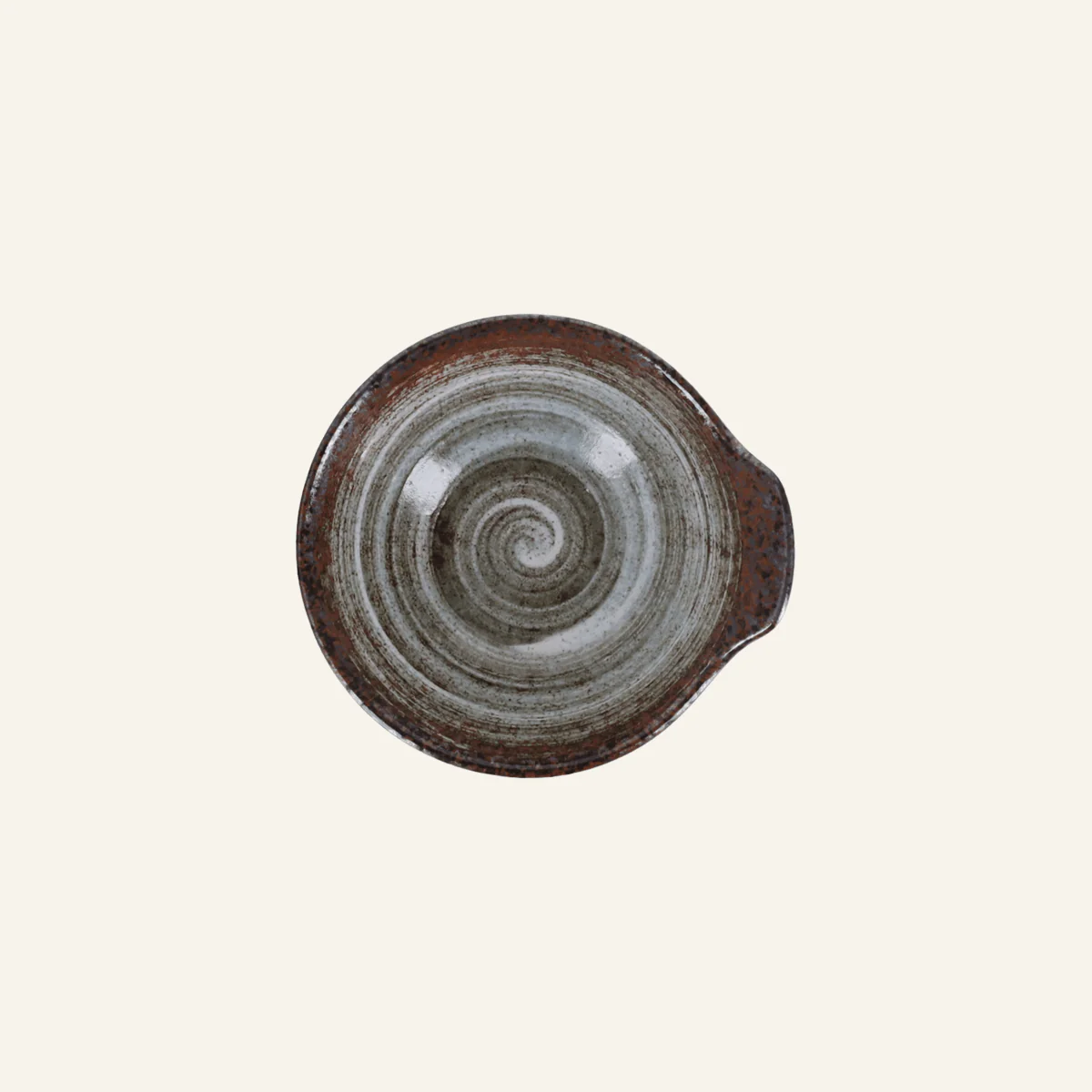 Petit bol Tonsui spirale blanche faĂŻence fine Minoyaki "senpuu" - Image 2