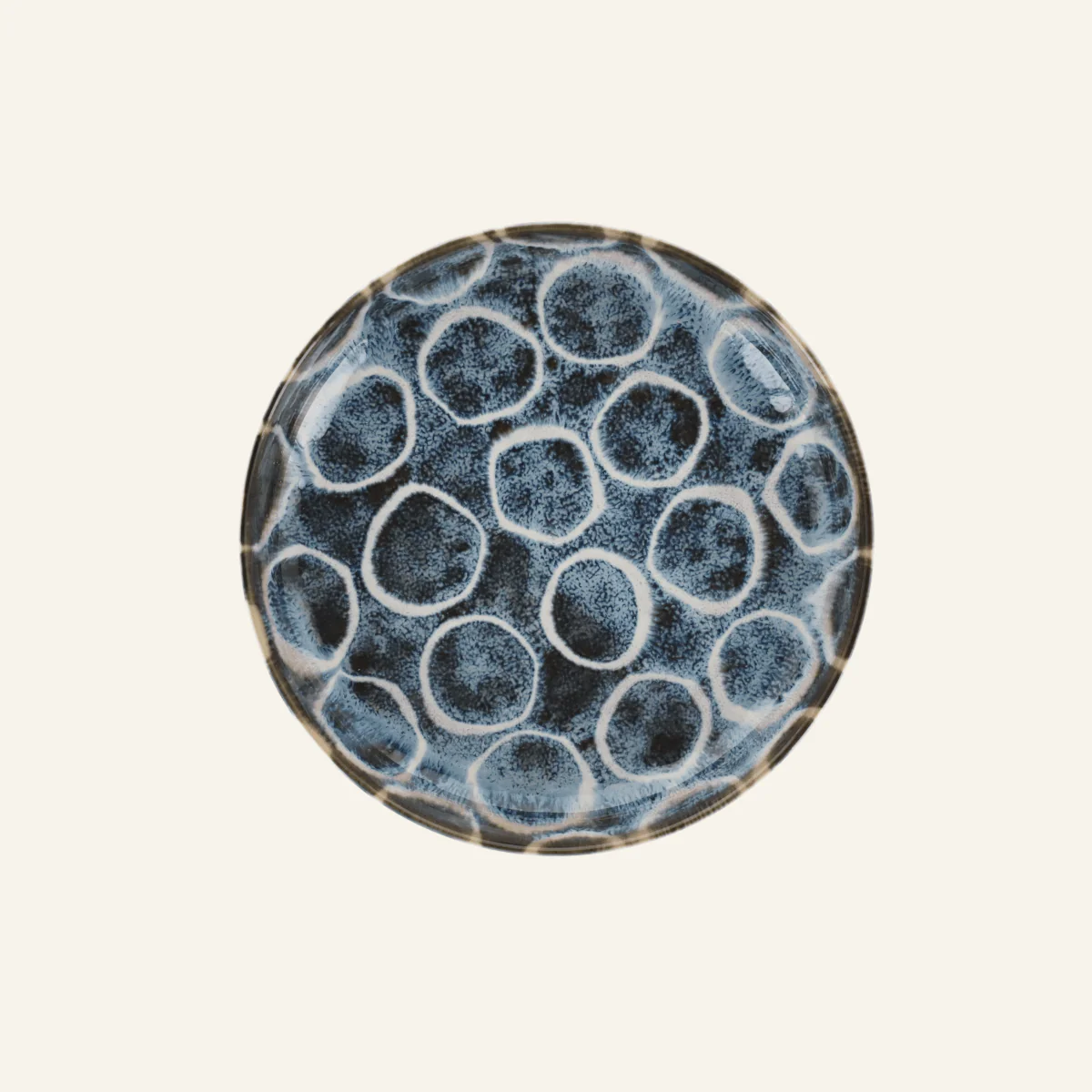 Assiette à pùtes en porcelaine Minoyaki "Momomaru", teintes inspirées d'Okinawa - Image 2