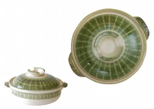 Cocotte verte en grĂšs "Donabe" - Image 2