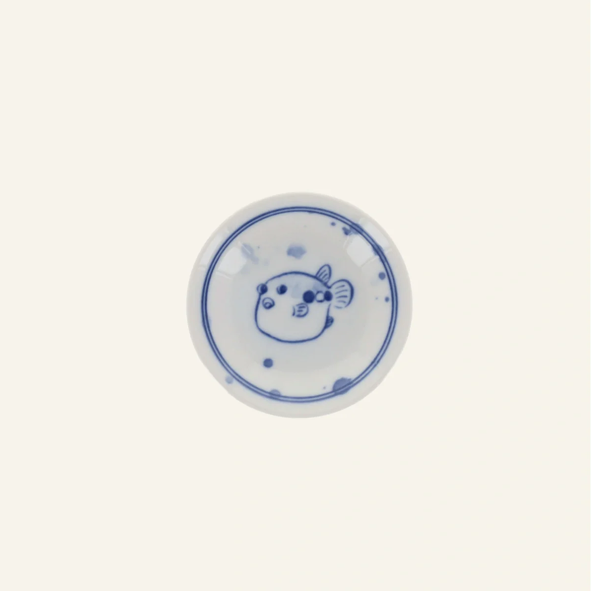 Coupelle en porcelaine "Poisson-globe"