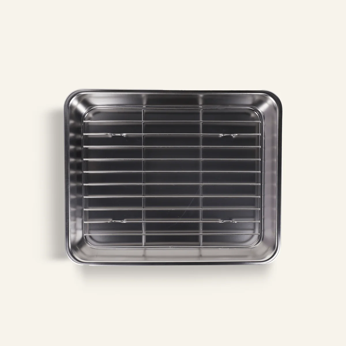 Plat à débarrasser en inox avec grille