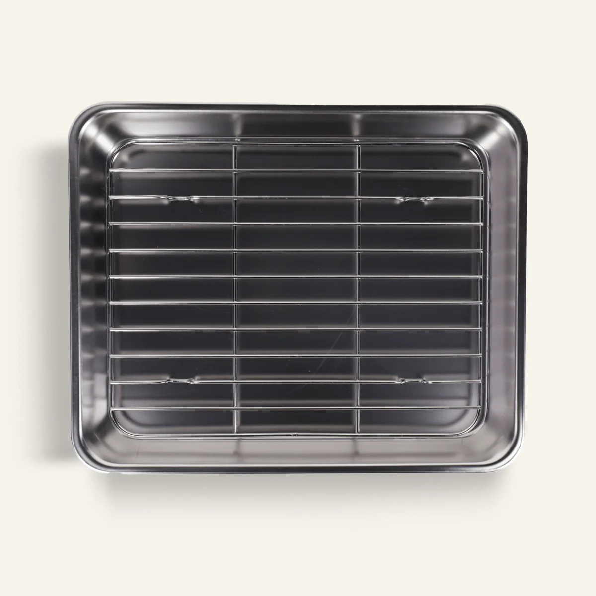 Plat à débarrasser en inox avec grille - Image 2